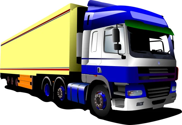 Colored Vector illustration of mini-truck. Vector illustration — Stock Vector