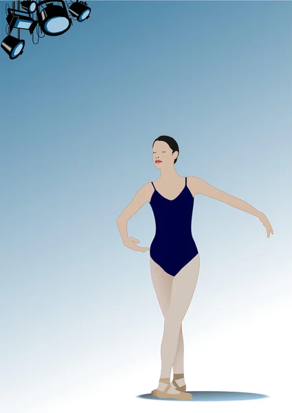 Kvinna balettdansare. vektor illustration — Stock vektor