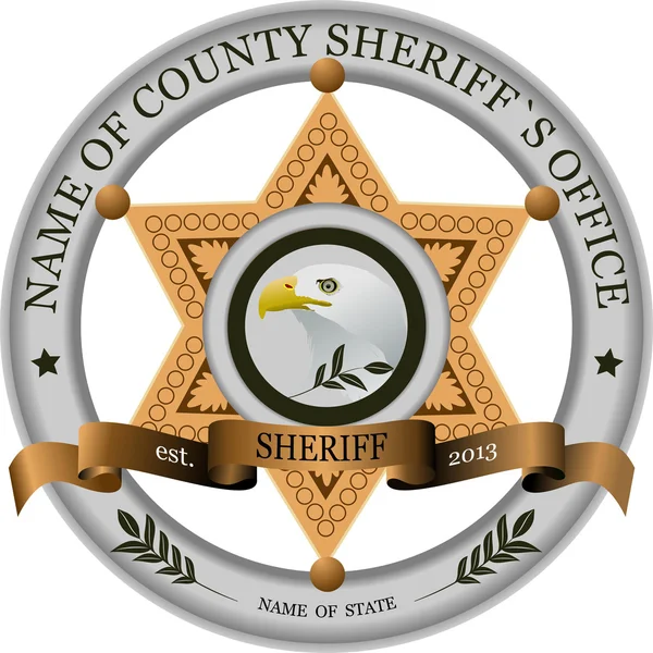 Insignia del sheriff — Vector de stock