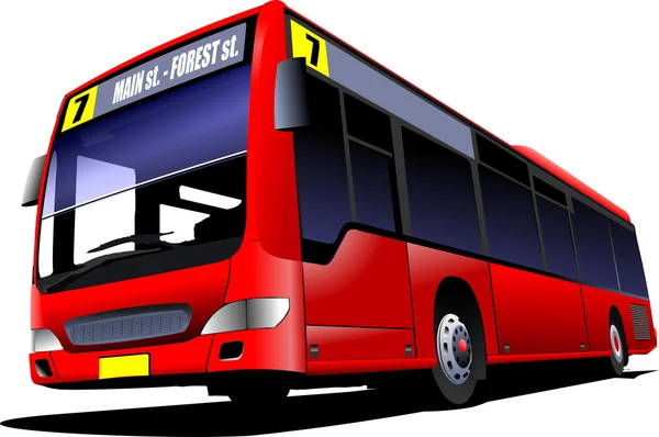 Bus de la ville rouge. Coach. EPS 10 Illustration vectorielle — Image vectorielle