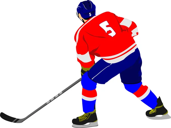 Eishockeyspieler. Vektor-Illustration für Designer — Stockvektor