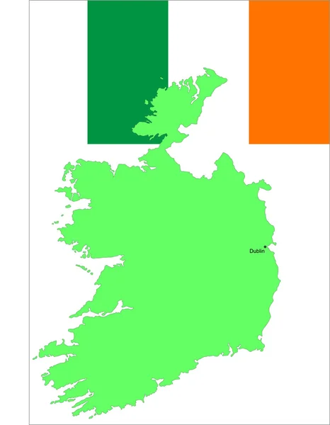 Rep. Irland flagga och, vektor illustration — Stock vektor