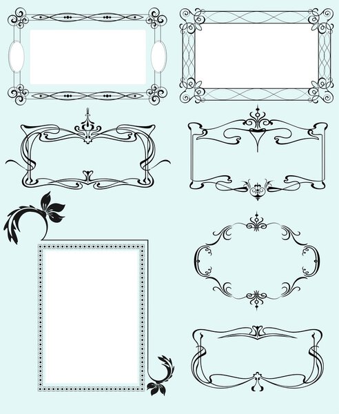 Collection of ornate vector frames