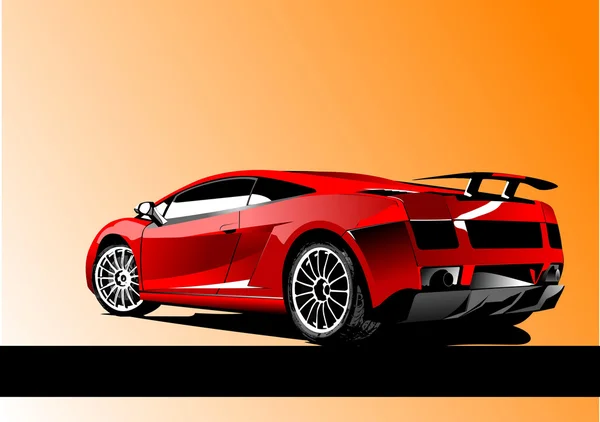 Salon de l'automobile avec concept-car. Illustration vectorielle — Image vectorielle