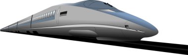 Shinkansen hızlı tren. vektör çizim