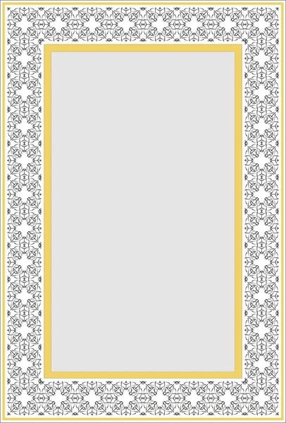 Adorno con marco de golg. Se puede utilizar como tarjeta de invitación o cala — Archivo Imágenes Vectoriales