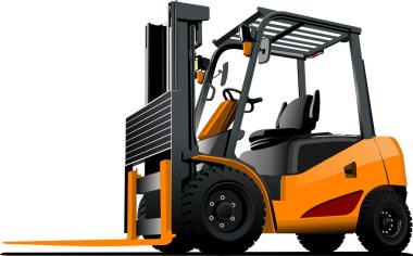 kamyon kaldırma. Forklift. vektör çizim