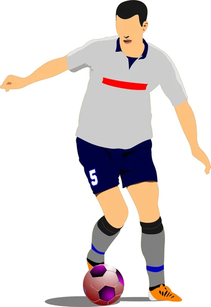 Jugador de fútbol. Football.vVector ilustración — Vector de stock