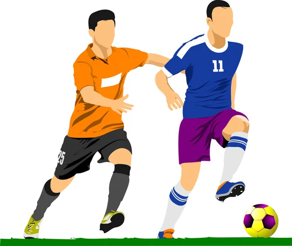 Soccer player poster. Vector illustration — Stock Vector