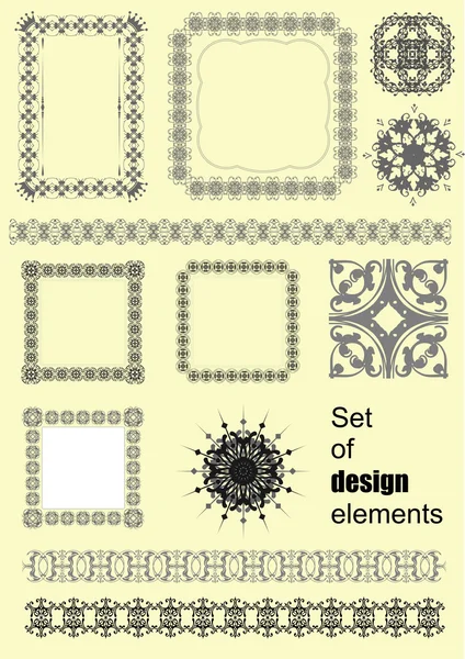 Set of abstract design elements Vector illustration — Stock Vector