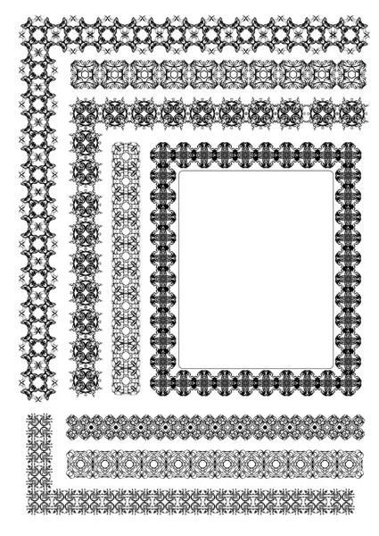 Коллекция декоративных линий правил в различных стилях дизайна e — стоковый вектор