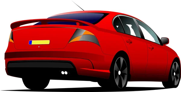 Auto sedan op de weg. vectorillustratie — Stockvector