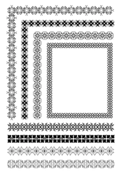 Collection of Ornamental Rule Lines in Different Design styles e — Stock Vector