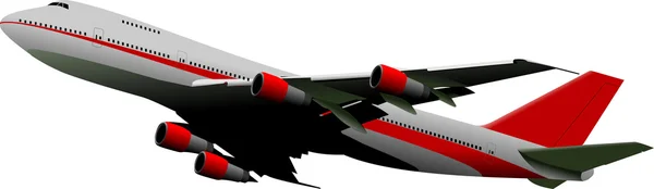 Avión en el aire. Ilustración vectorial — Archivo Imágenes Vectoriales