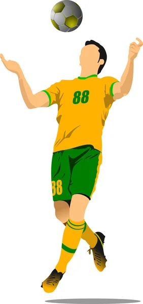 Jugador de fútbol. Jugador de fútbol. Ilustración vectorial — Vector de stock