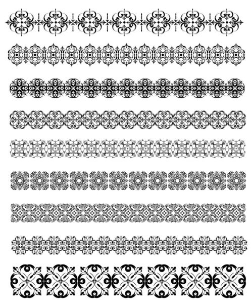 Collection of Ornamental Rule Lines in Different Design styles — Stock Vector