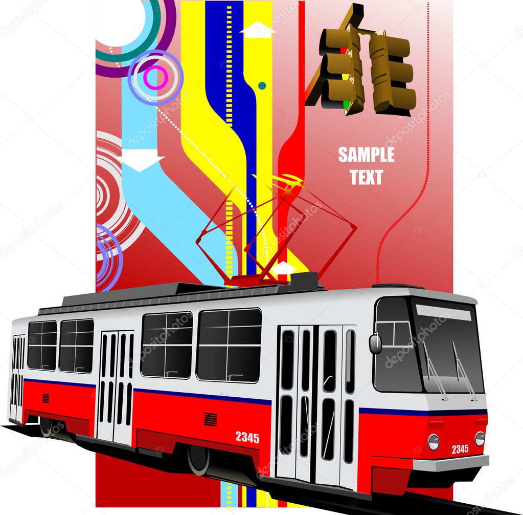 City transport. Tram.