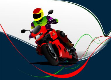 motosiklet motosiklet imge ile arka plan. Demir at. Vect