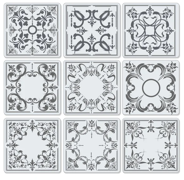 Decorative finishing ceramic tiles. vector illustration — Stock Vector