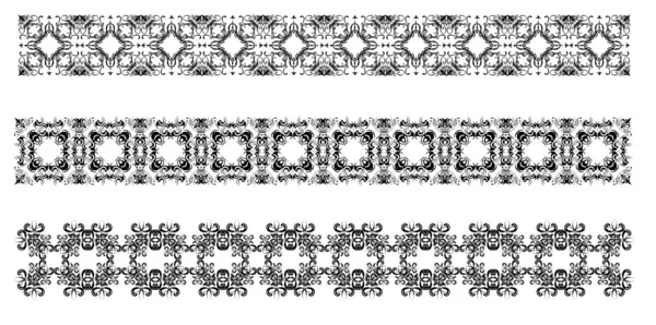 Sammlung ornamentaler Regellinien in verschiedenen Designstilen — Stockvektor