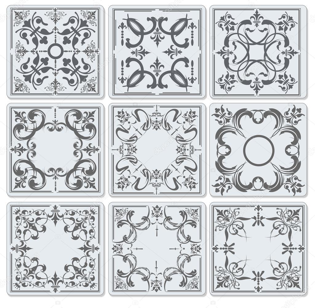 Decorative finishing ceramic tiles. vector illustration