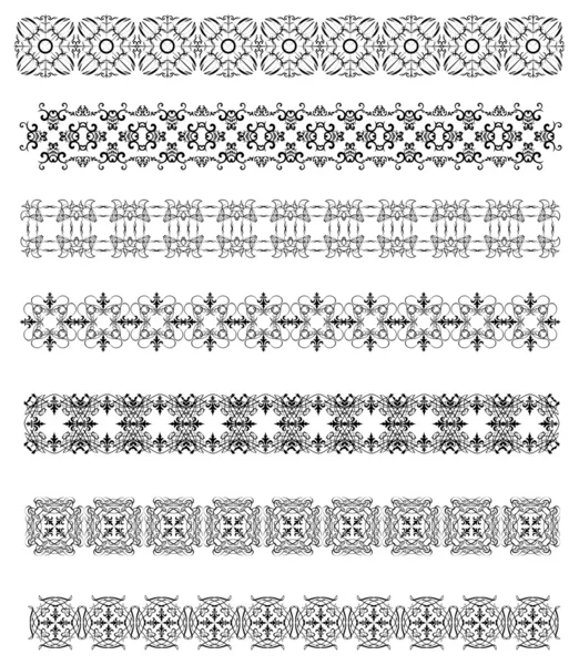 Collection of Ornamental Rule Lines in Different Design styles. — Stock Vector