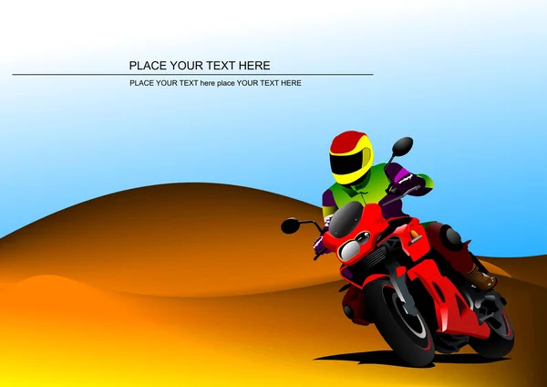 Fondo abstracto con imagen de motocicleta. Ilustración vectorial — Vector de stock