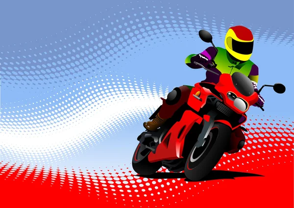 Motorrad-Hintergrund mit Motorrad-Bild. Eisenpferd. vect — Stockvektor