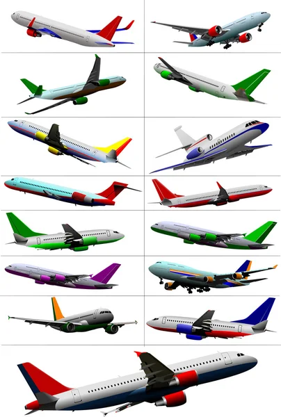 Stor samling af fly i luften . – Stock-vektor