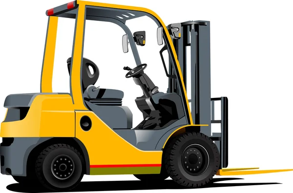 Kamyon kaldırma. Forklift. — Stok Vektör