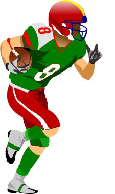 Amerikalı futbolcu iş başında.