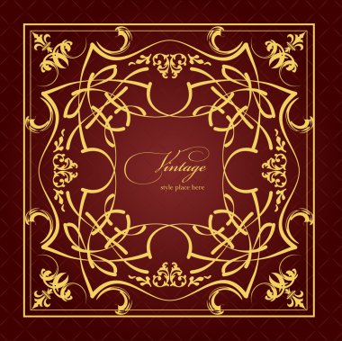 Altın ornament frame