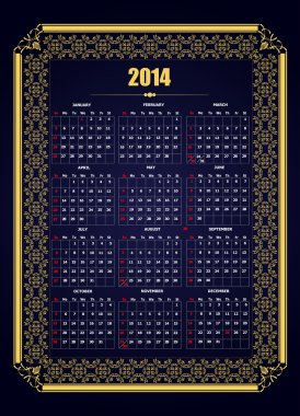 2014 takvim.
