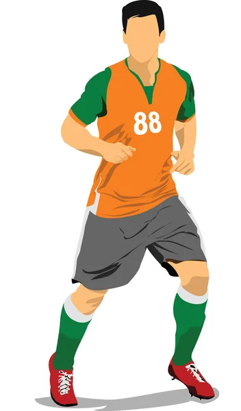 Soccer player poster. — Stock Vector
