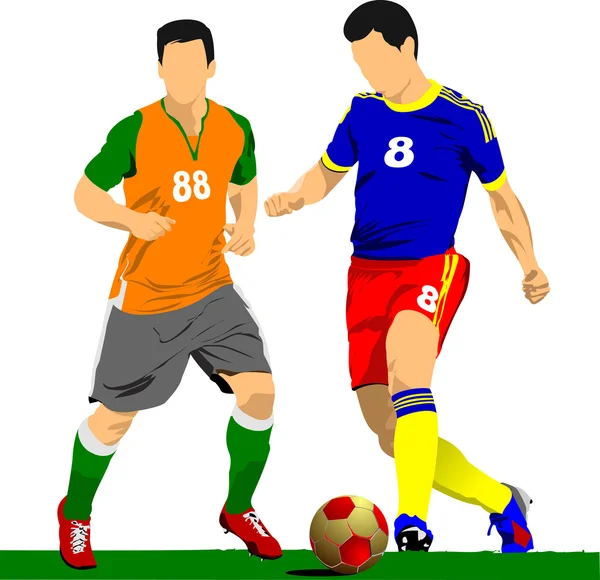 Soccer player poster. — Stock Vector