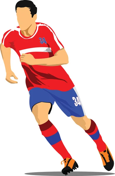 Jugador de fútbol — Vector de stock