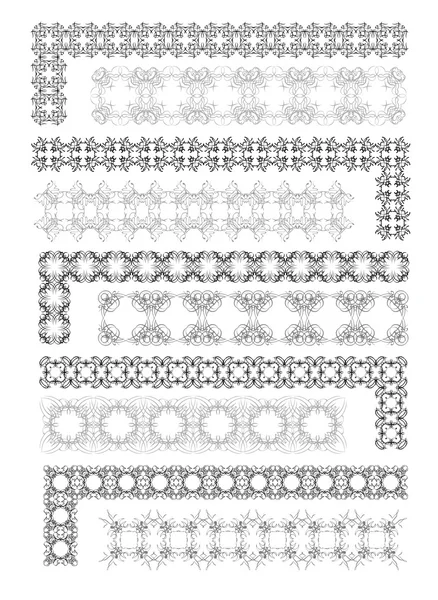 Líneas de reglas ornamentales — Archivo Imágenes Vectoriales