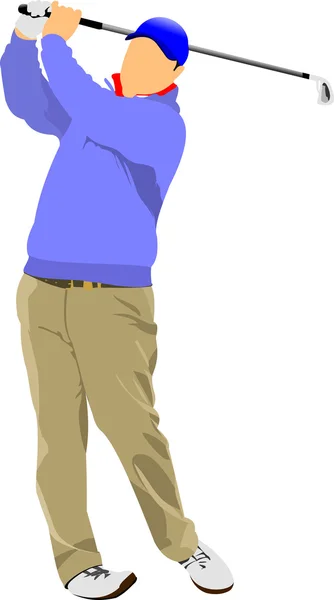 Affiche avec joueur de golf . — Image vectorielle