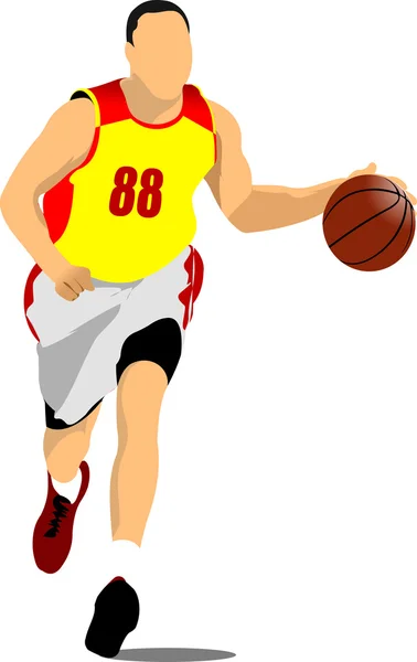 Basketbalspeler. — Stockvector