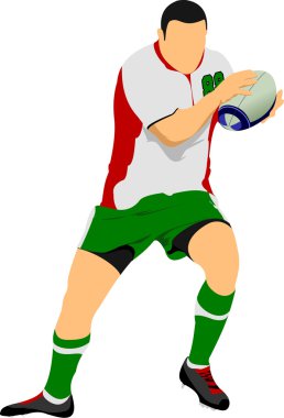 Rugby player siluet.
