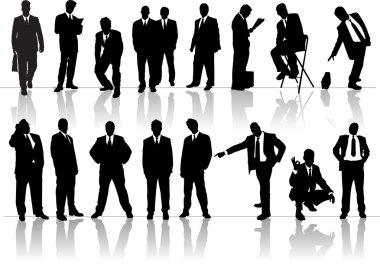 İşadamları silhouettes