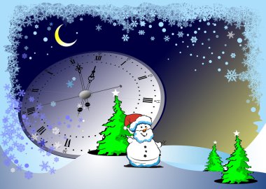 Yeni yıl tebrik kartı.