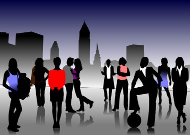 kadın renk silhouettes