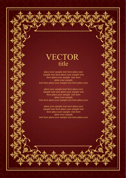 Título del ornamento de oro — Vector de stock