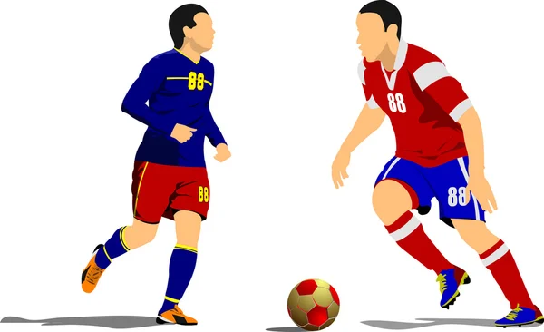 Fußballspieler. Vektorillustration — Stockvektor