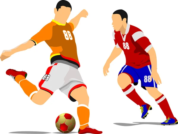 Joueur de foot. Illustration vectorielle — Image vectorielle