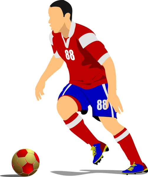 Futbol oyuncusu. vektör çizim — Stok Vektör