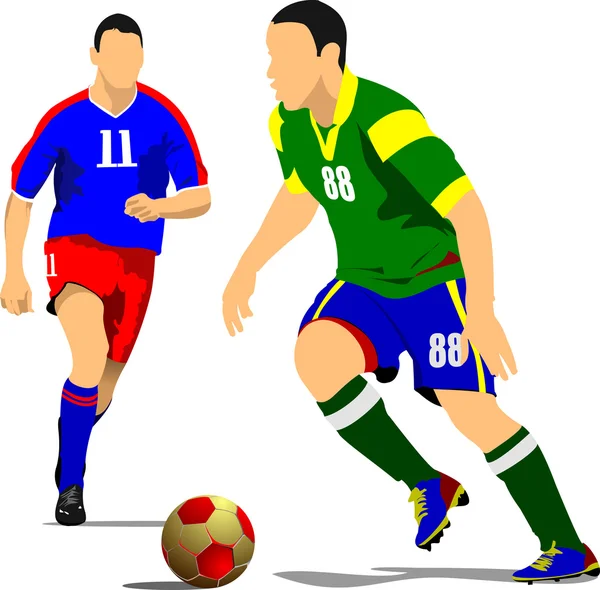 Joueur de foot. Illustration vectorielle — Image vectorielle