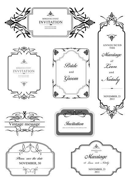 Conjunto de marcos ornamentales — Vector de stock