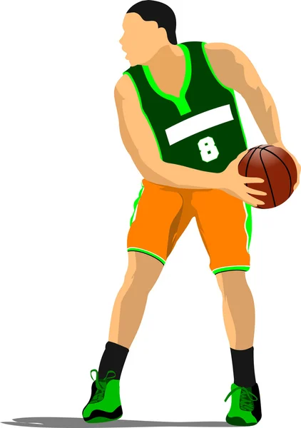 Basketbalspeler. — Stockvector